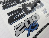 Mercury Racing 200XS Optimax DFI 2016-2017 Outboard Decal Kit